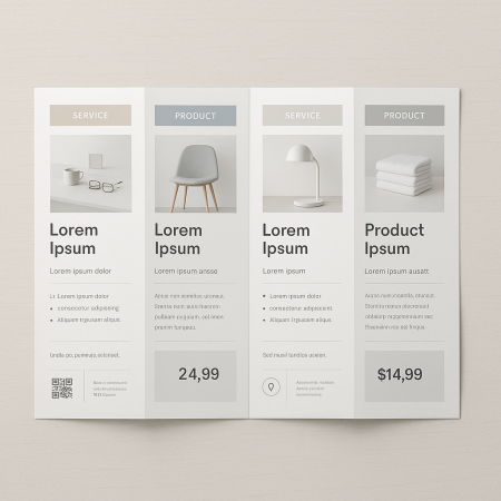 قیمت طراحی بروشور ۴ لتی